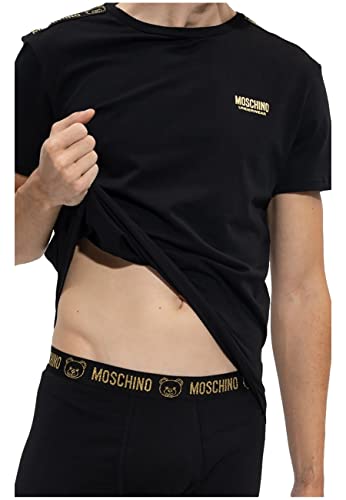 Completo intimo t-shirt e boxer uomo Moschino nero E23MO16 A2102 8119 L von Moschino