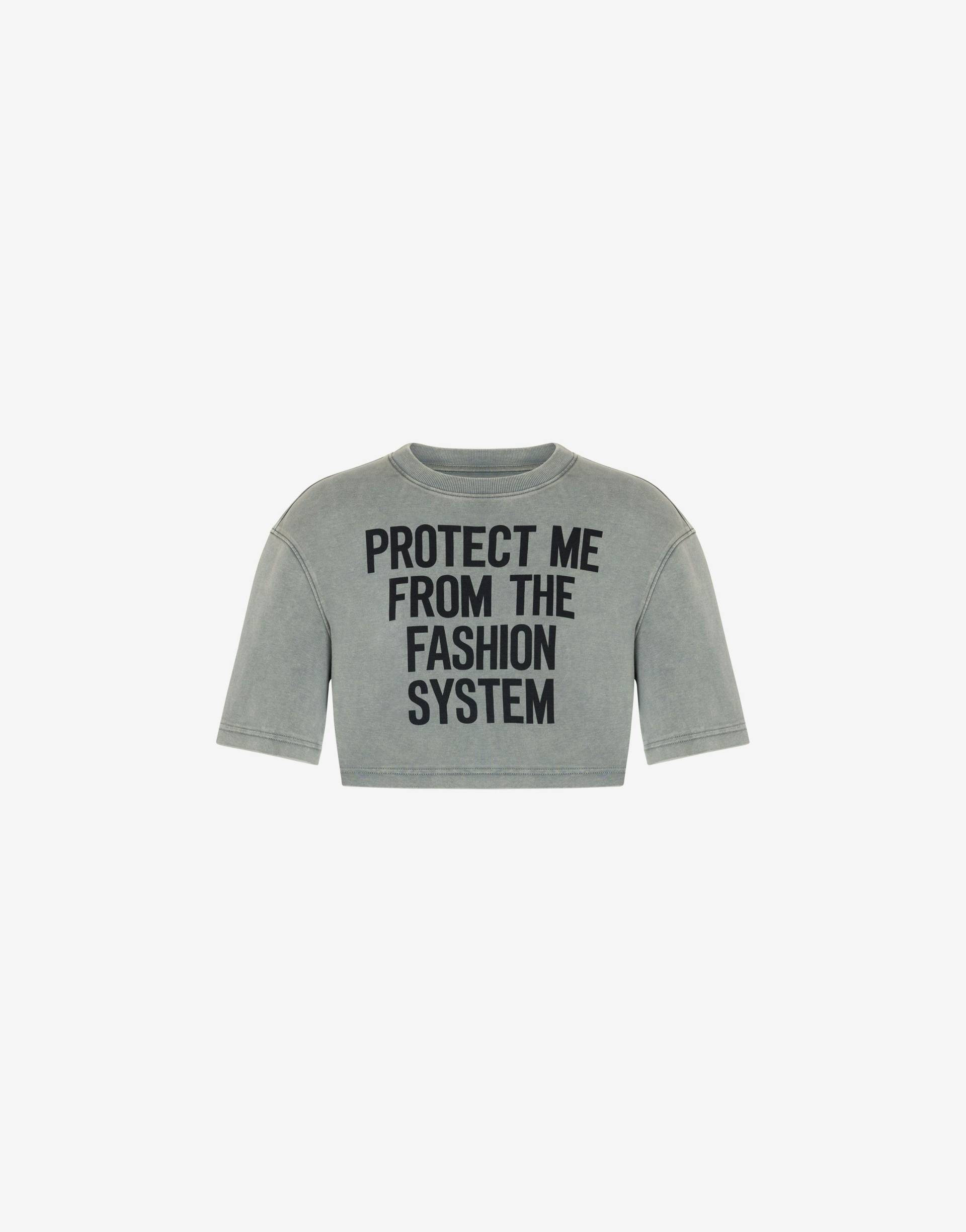 Cropped-t-shirt Fashion System Print von Moschino