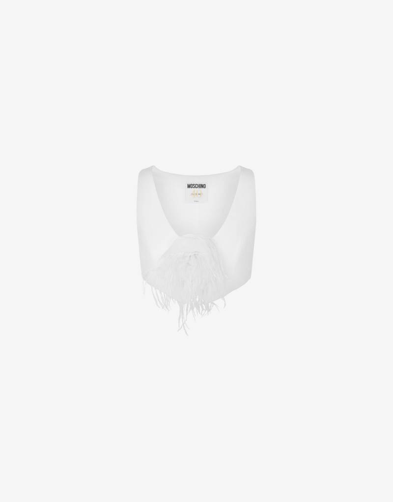 Cropped-weste Aus Enver-satin Flower von Moschino