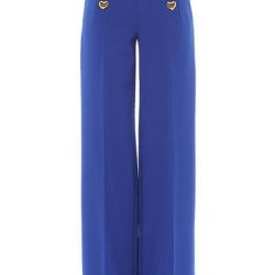 Elektrisch Blaue Moschino Hochtaillierte Hose von Moschino