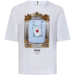 Entspanntes Weißes Acetat-mischgewebe Sweatshirt Von Moschino von Moschino