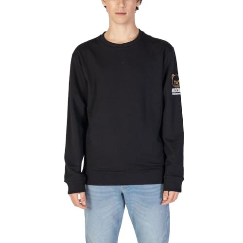 Felpa uomo Moschino girocollo nero E25MO01 V1A1701 4424 0555 L von Moschino
