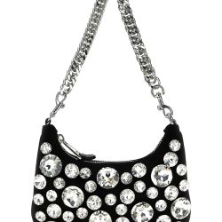 Glamouröse Schwarze Handtasche Von Moschino Mit Strass von Moschino