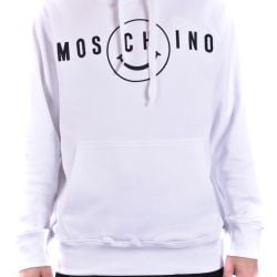 Herren Weißer 100% Baumwolle Moschino Pullover von Moschino