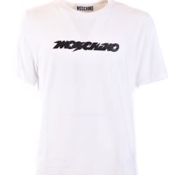 Herren Weißes 100% Baumwolle Moschino T-shirt A0718 von Moschino