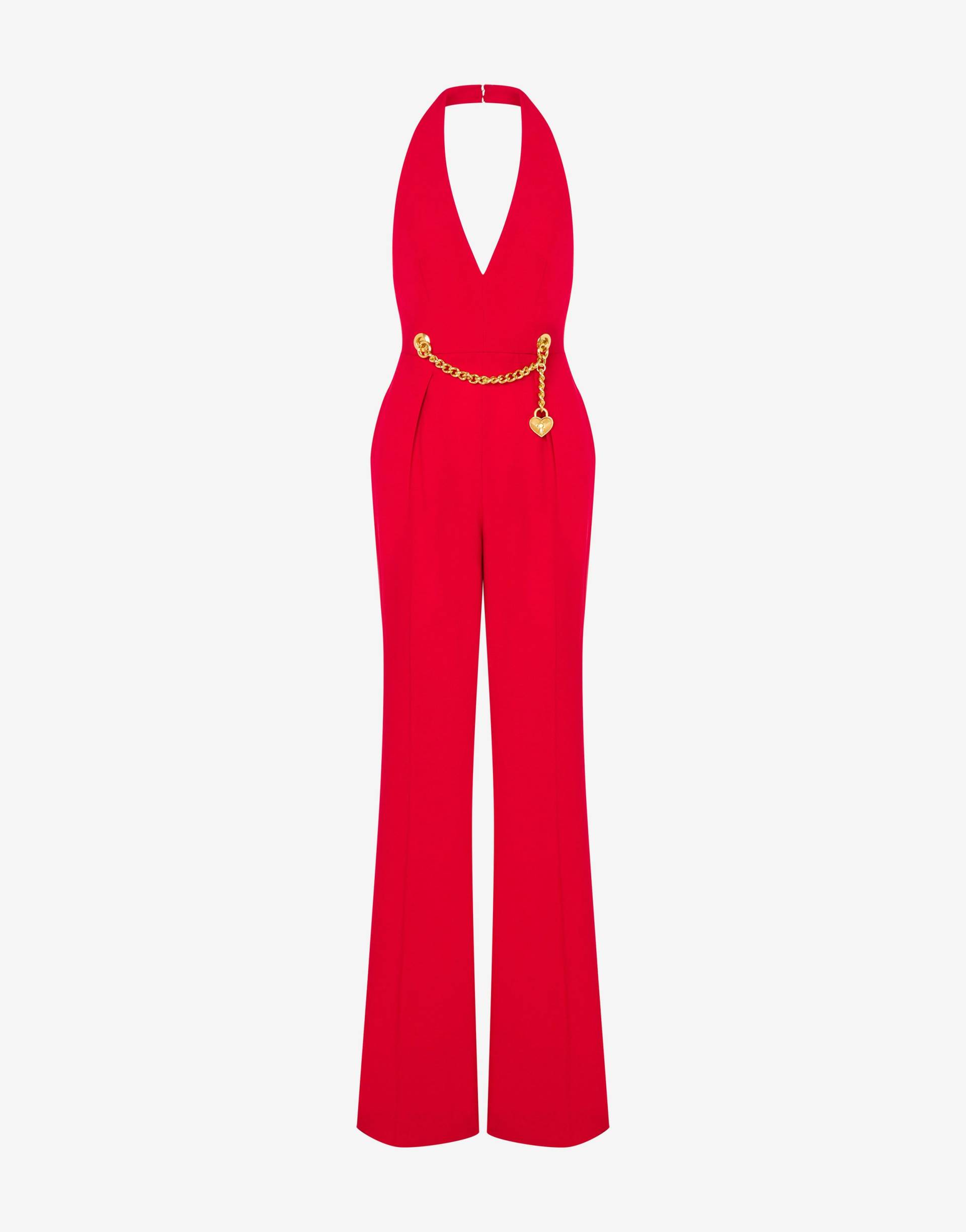 Jumpsuit Aus Envers-satin Chain & Heart von Moschino