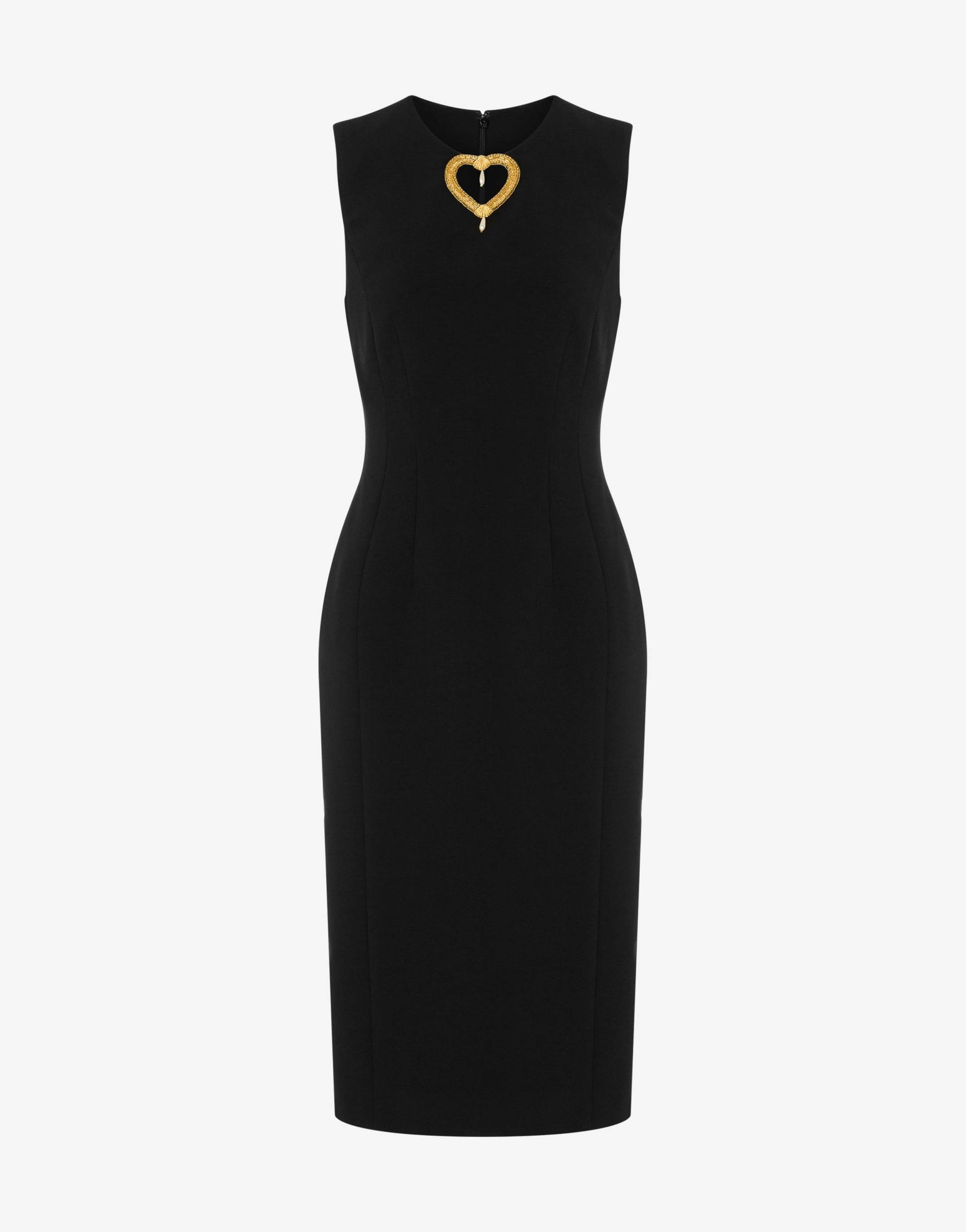 Kleid Aus Crêpe Heart Embroidery von Moschino