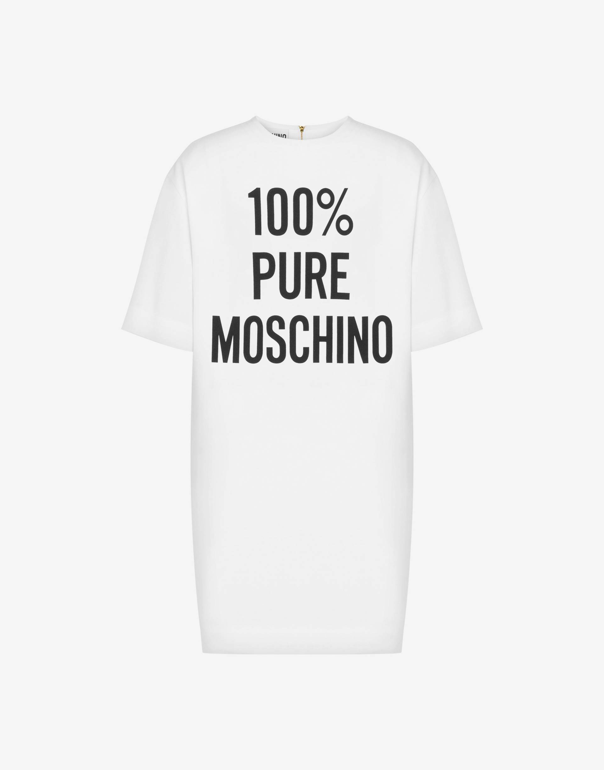 Kleid Aus Envers-satin 100% Pure Moschino Print von Moschino