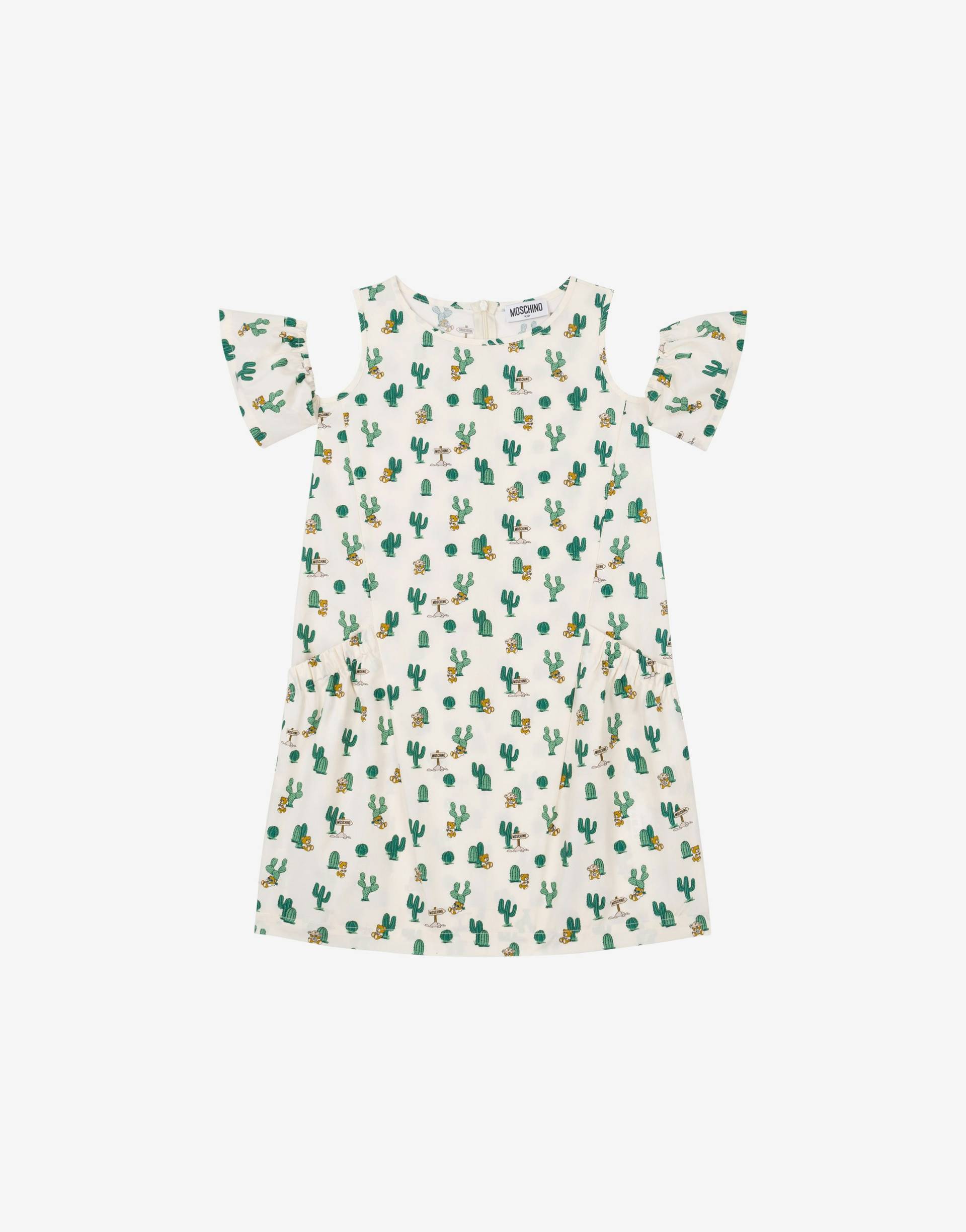 Kleid Aus Popeline Allover Cactus von Moschino