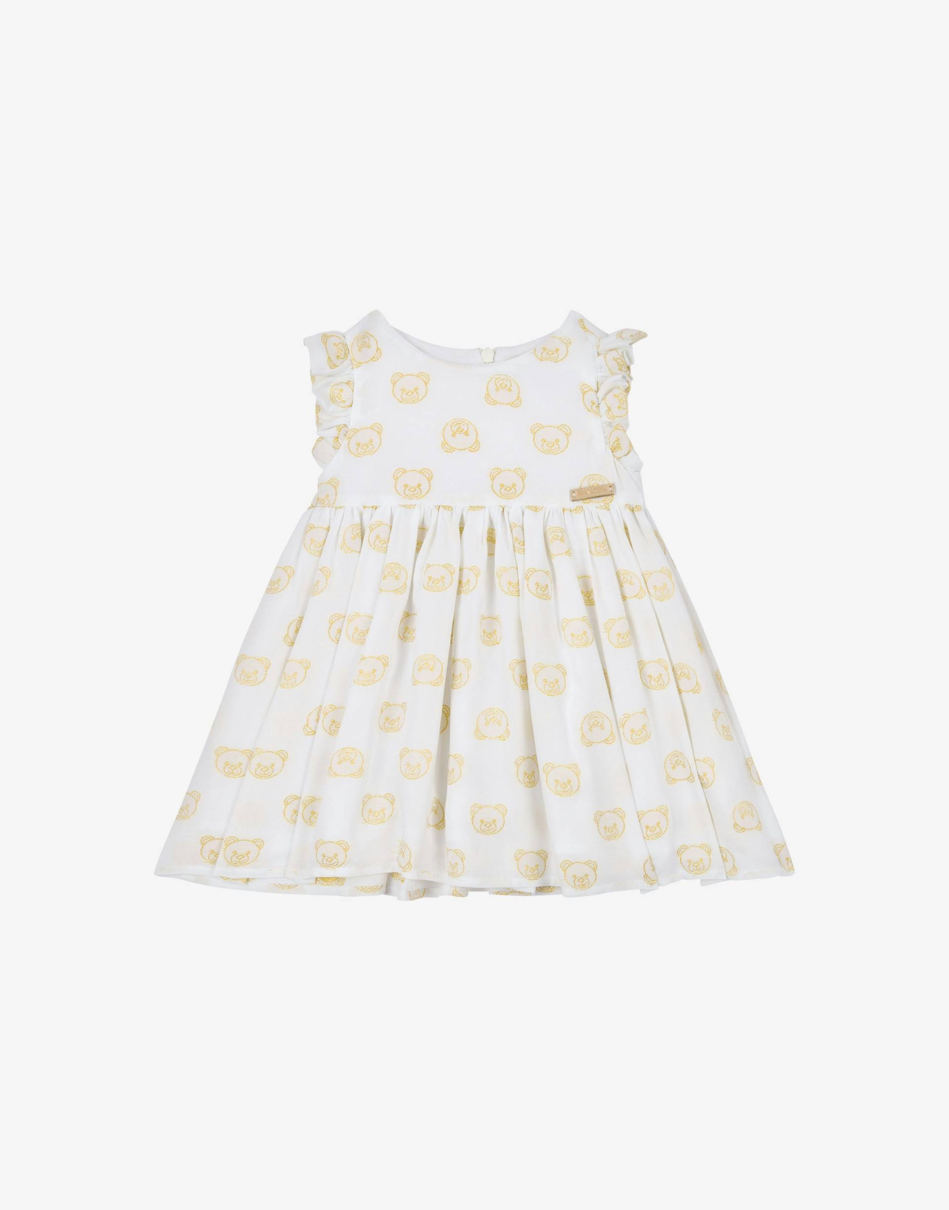 Kleid Aus Popeline Allover Teddy Jacquard von Moschino