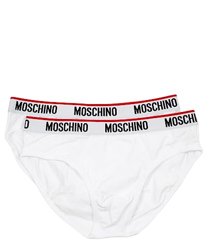 MOSCHINO 2er-Pack Slips mit elastischem Logo Modell A1392 4300 Farbe Weiß (L), weiß, Large von Moschino