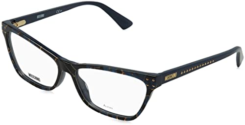 MOSCHINO Damen Mos581 Sonnenbrille, Black Blue Havana, 55 von Moschino