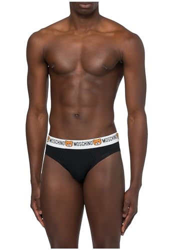 MOSCHINO Teddy Bear Slips für Herren, Schwarz, 2 Stück, Schwarz , Small von Moschino