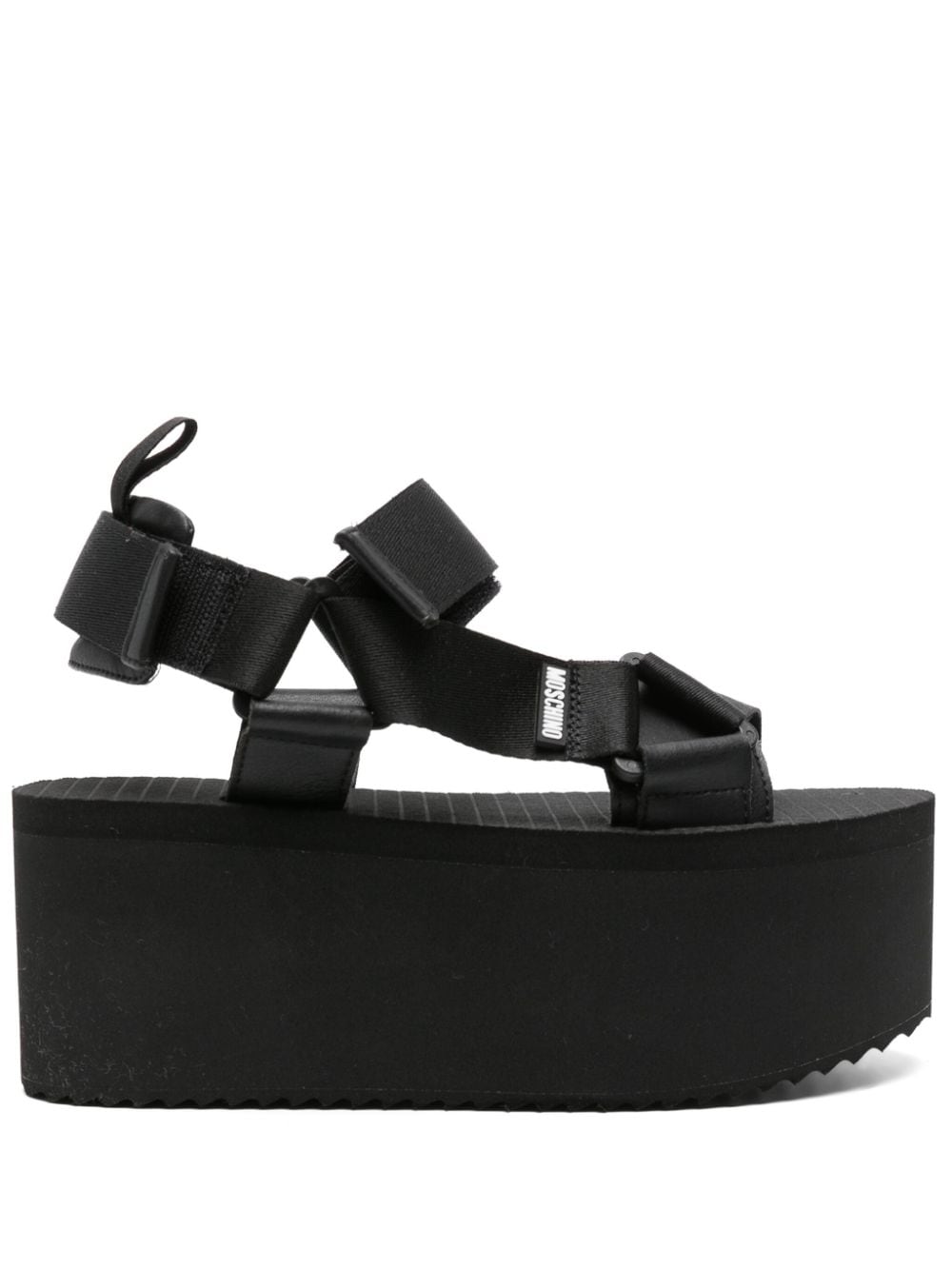 Moschino Sandalen mit Plateau 80mm - Schwarz von Moschino