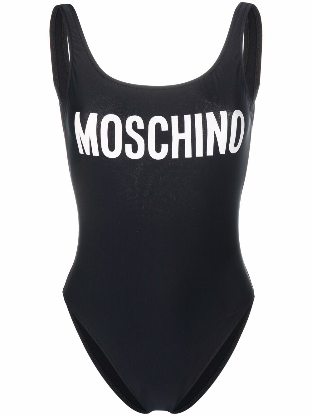 Moschino Badeanzug mit Logo-Print - Schwarz von Moschino