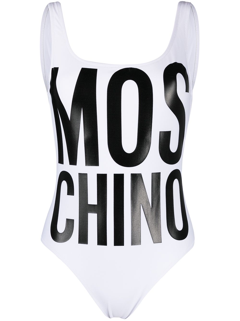 Moschino Badeanzug mit Logo-Print - Weiß von Moschino