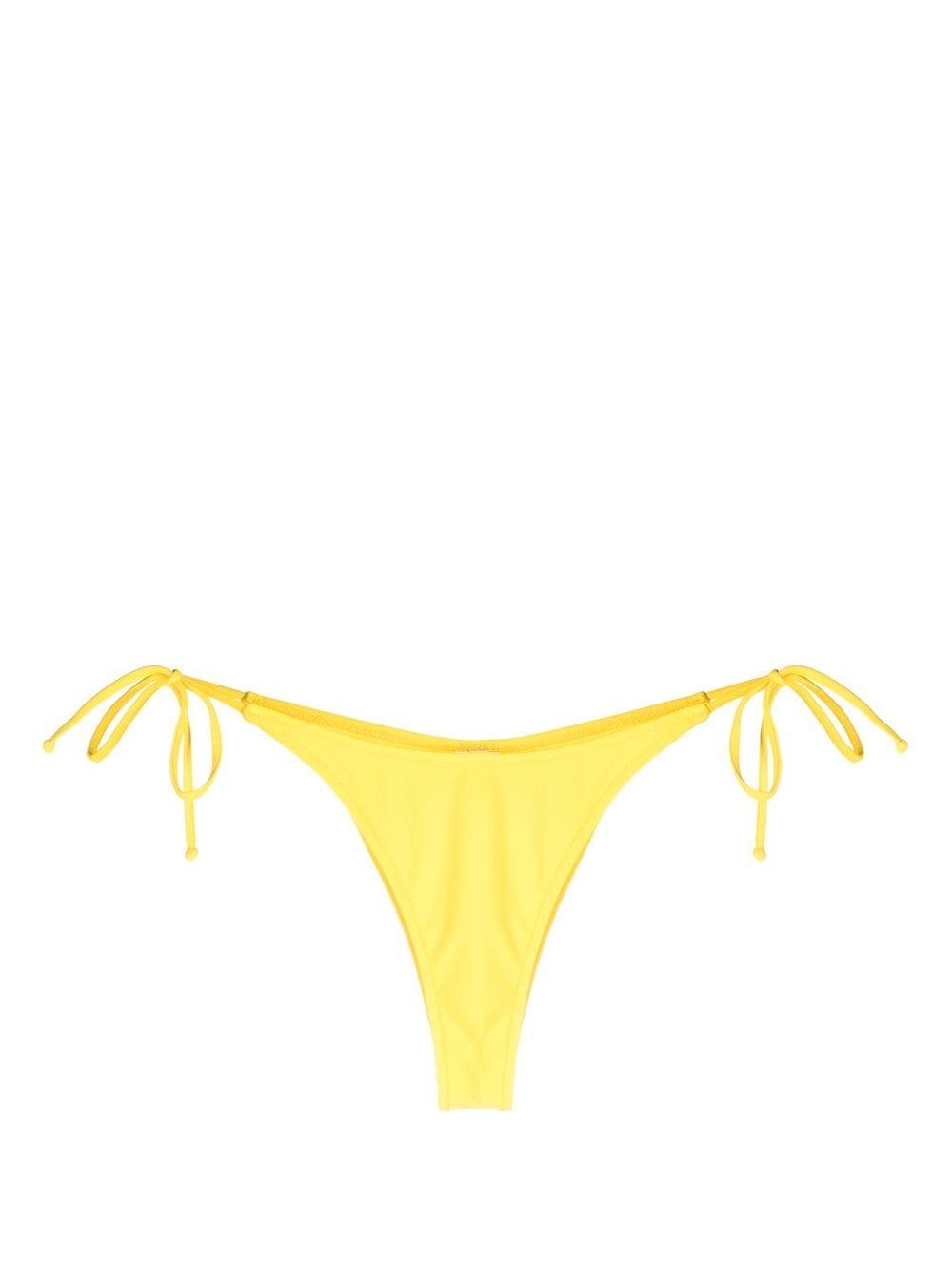 Moschino Bikinihöschen mit Logo-Patch - Gelb von Moschino