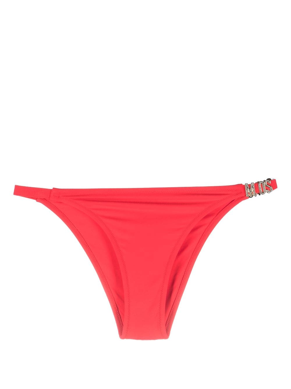 Moschino Bikinihöschen mit Logo-Schild - Rot von Moschino