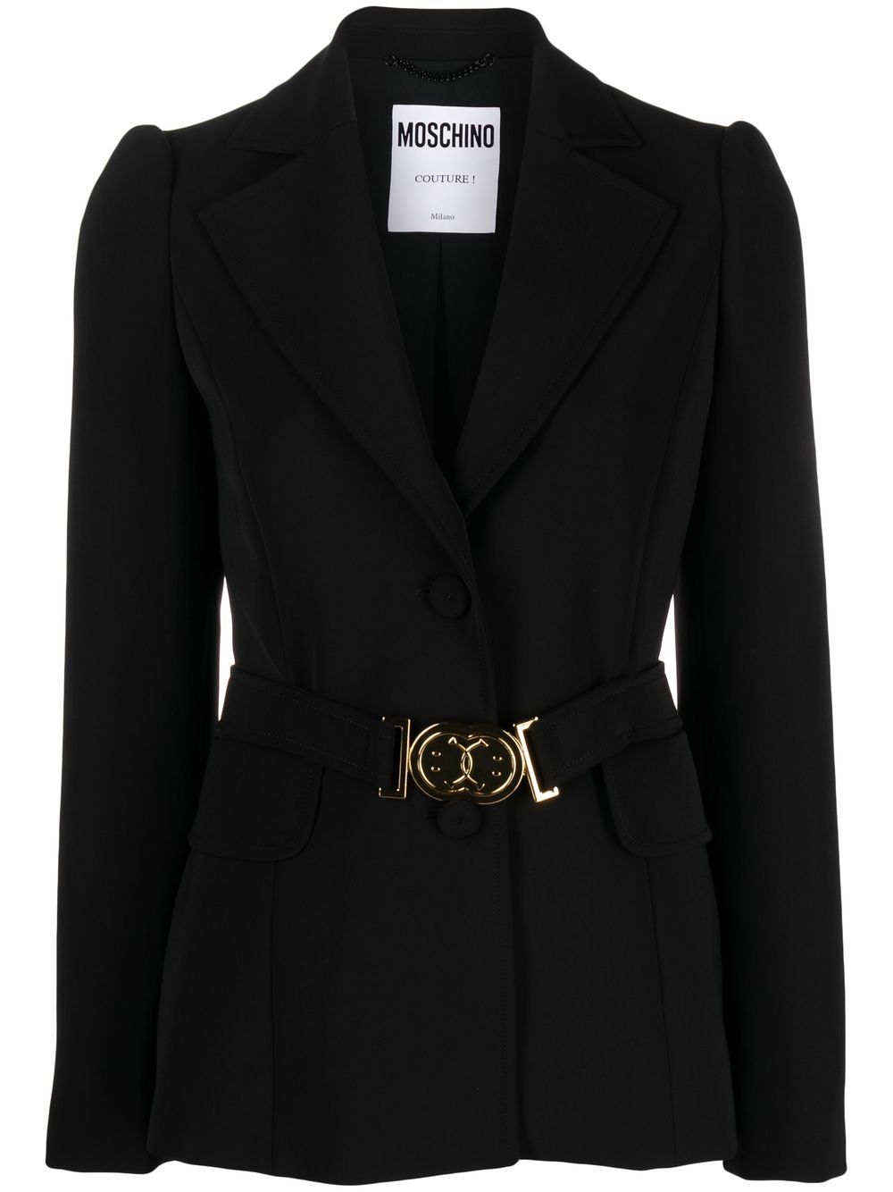 Moschino Blazer mit Logo-Schild - Schwarz von Moschino