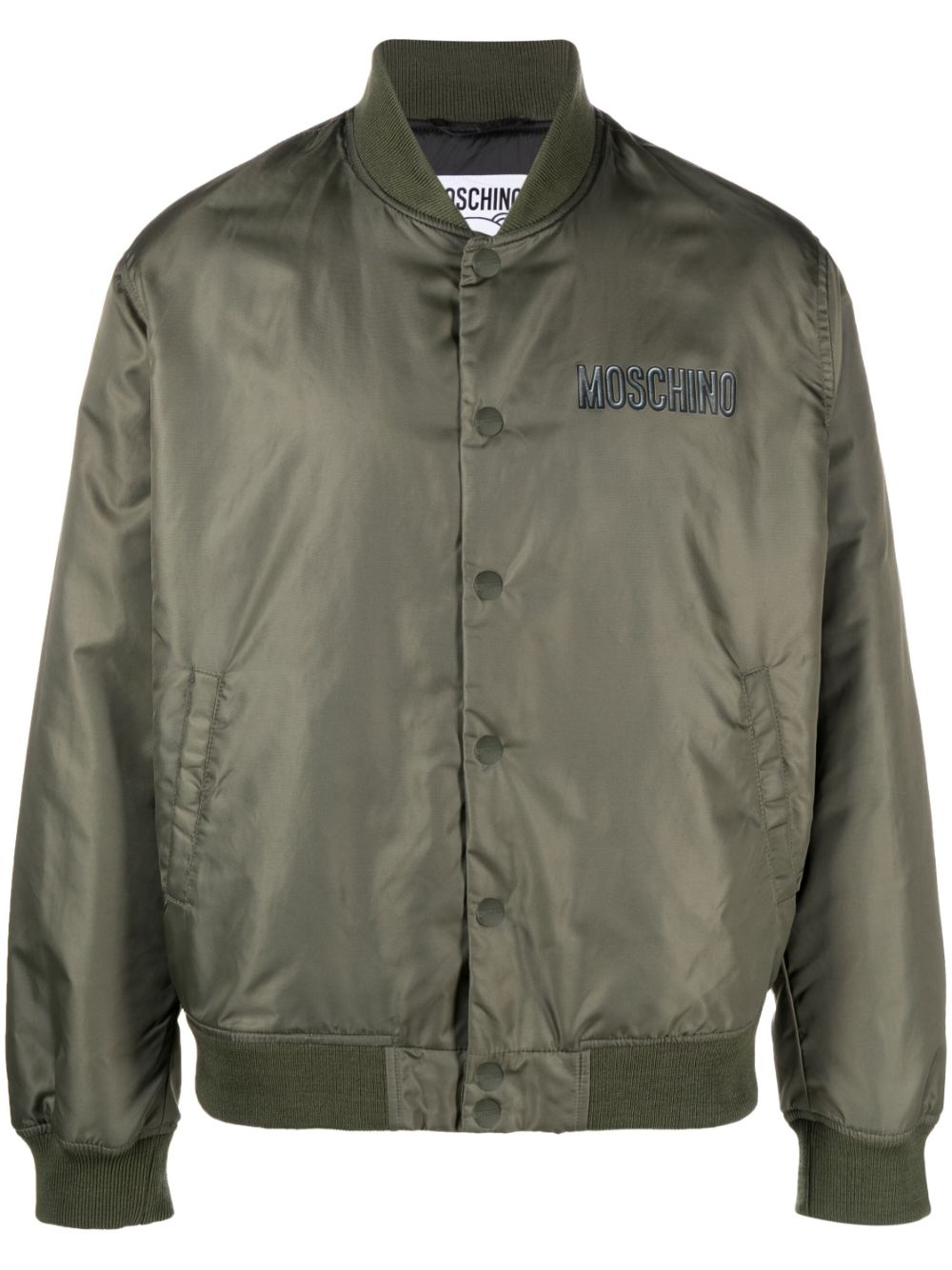 Moschino Bomberjacke mit Logo-Print - Grün von Moschino