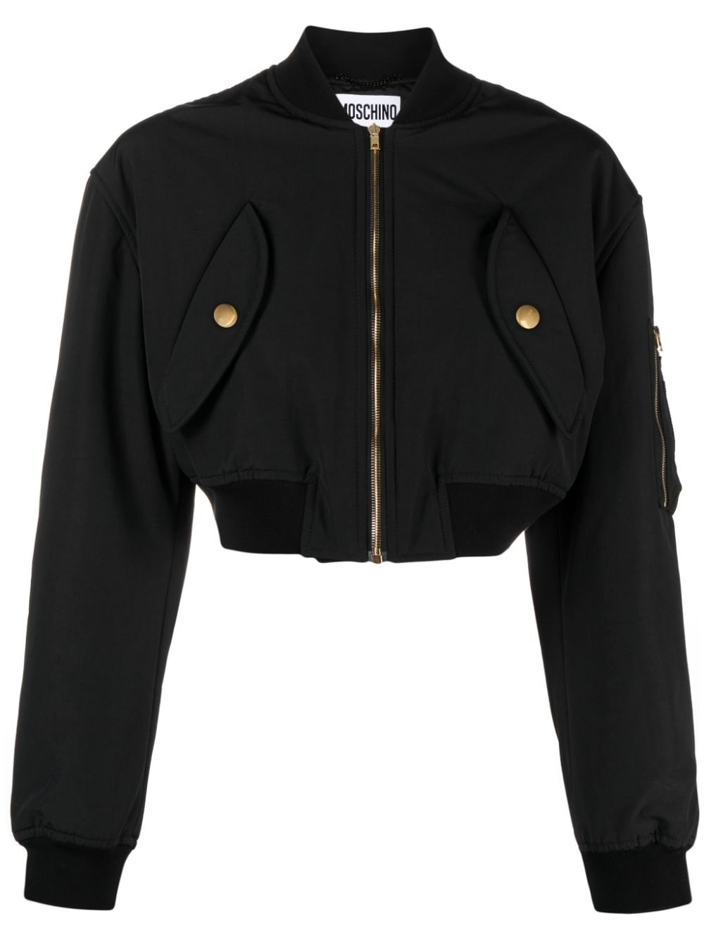 Moschino Bomberjacke mit Logo-Stickerei - Schwarz von Moschino