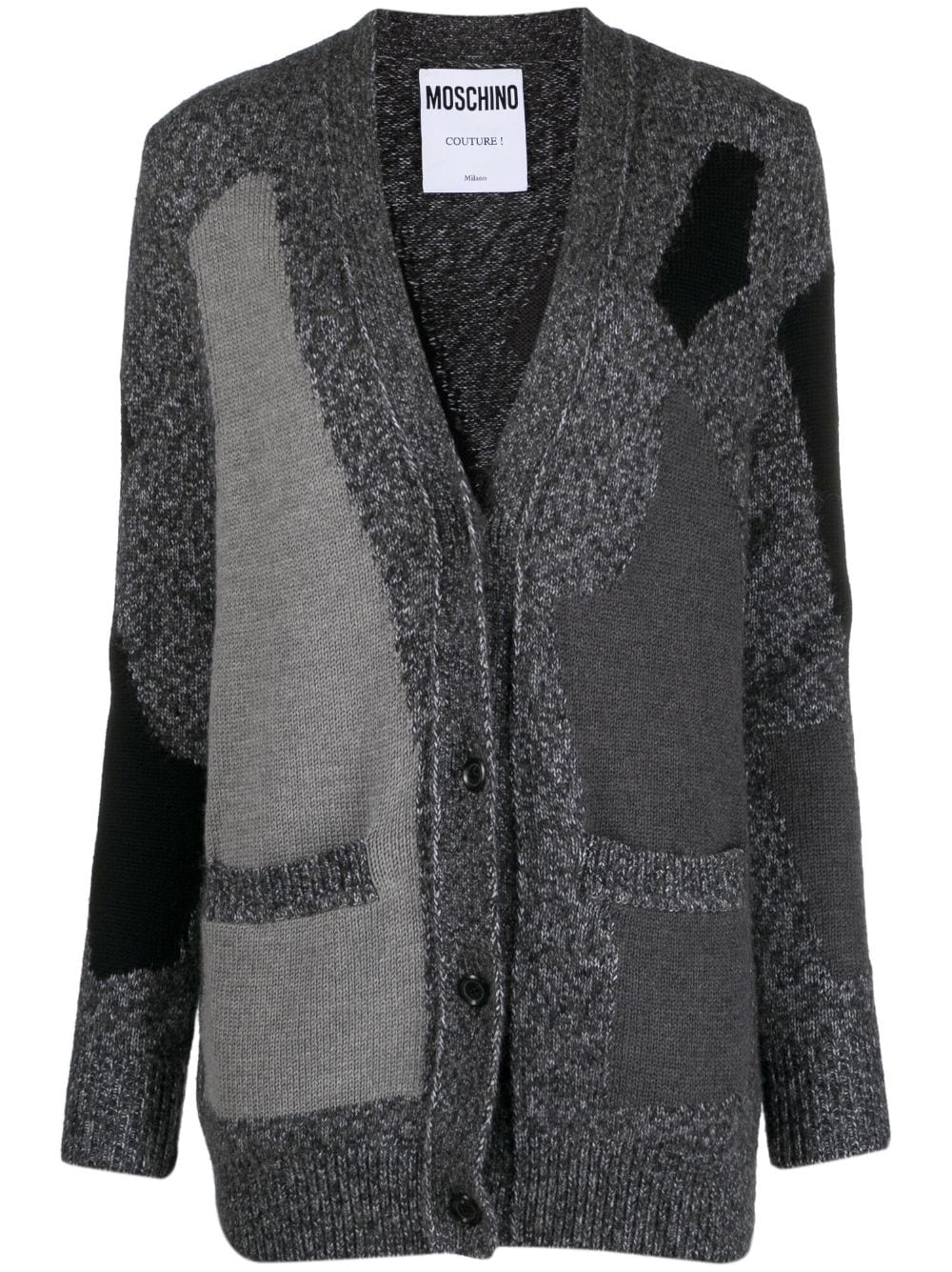 Moschino Cardigan mit Intarsienmuster - Grau von Moschino