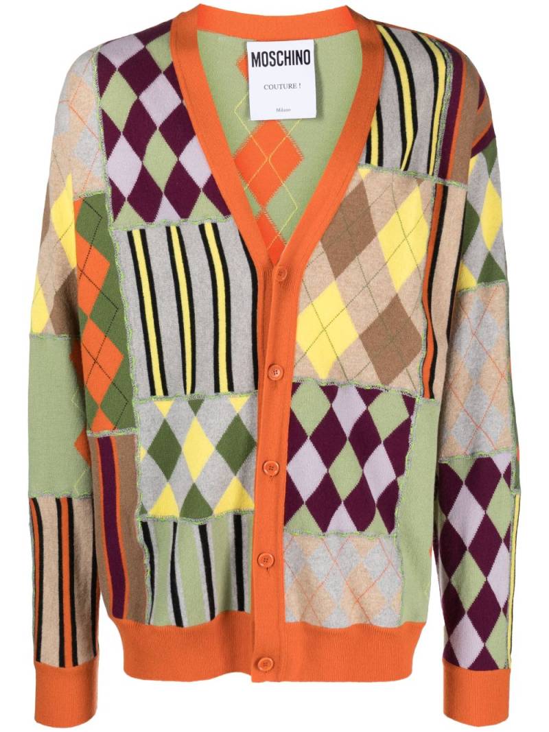 Moschino Cardigan mit Karomuster - Orange von Moschino