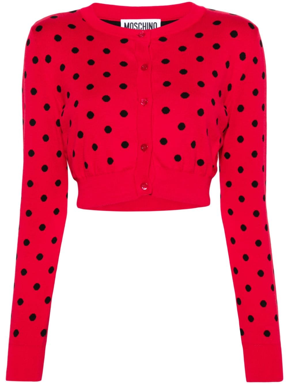 Moschino Cardigan mit Polka Dots - Rot von Moschino