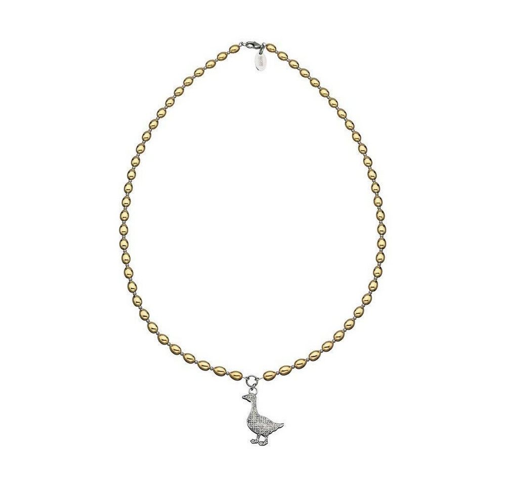 Moschino Collier MJ0038, Goldfarbene Erbskette, mit Zirkonia bestezt von Moschino