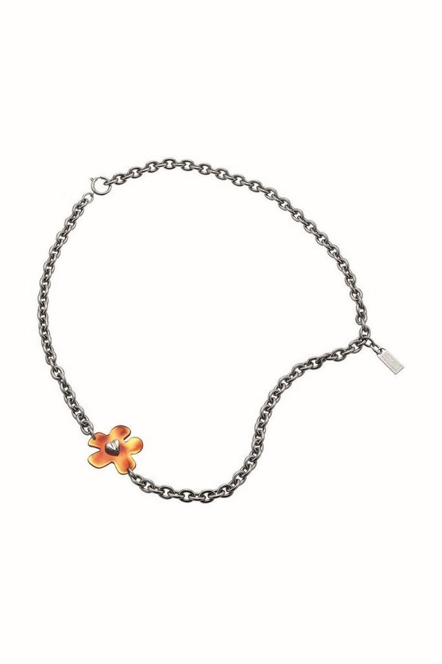 Moschino Collier MJ0125, Massive Kette mit Blume und Herz von Moschino