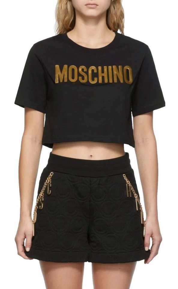 Moschino Crop-Top Couture Milano Top Gold 3D-Applikation exklusivste Linie des legendären italienischen Modehauses von Moschino