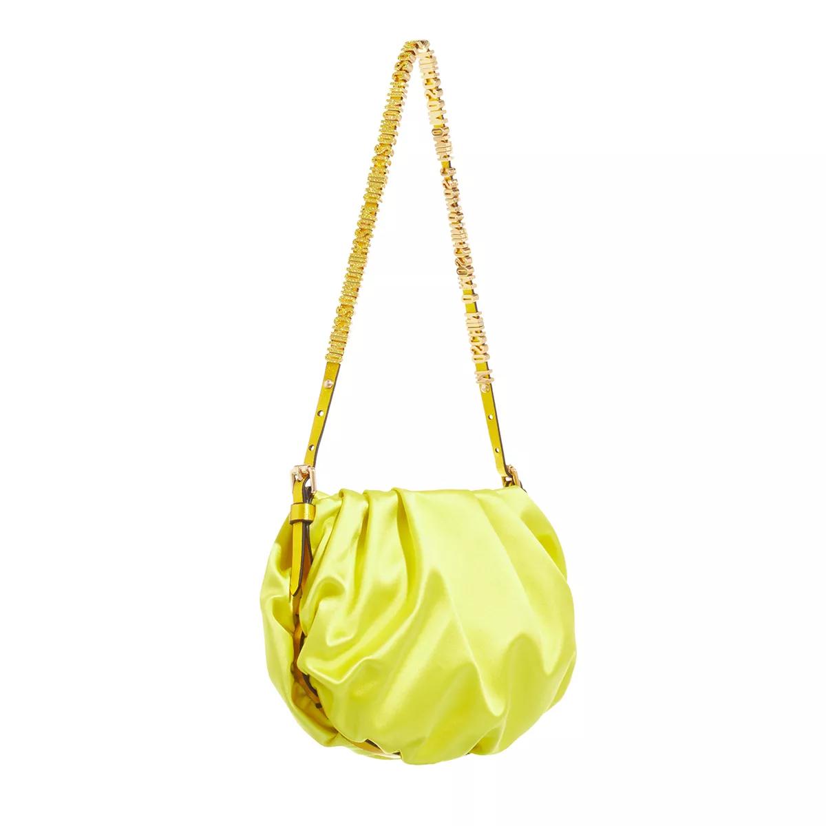 Moschino Crossbody Bags - Strass Mini Lettering Shoulder Bag - Gr. unisize - in Gelb - für Damen von Moschino