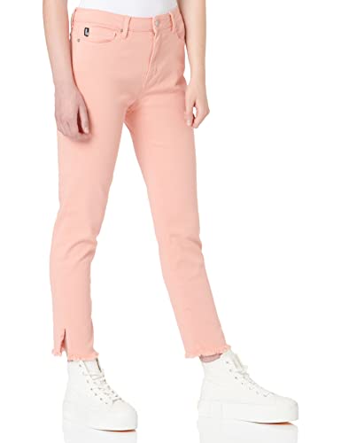 Moschino Damen Cropped Bull With Logo Heart Back Tag Casual Pants, Rosa, 34 EU von Moschino