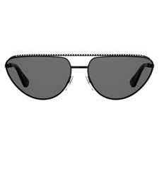 Moschino Damen Sonnenbrille Mit Schwarzem Metallrahmen von Moschino