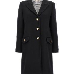 Moschino Damenmantel Schwarz Aus Wollmischung von Moschino