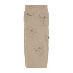 Moschino Damenrock In Nude Aus Baumwoll-woll-mix von Moschino