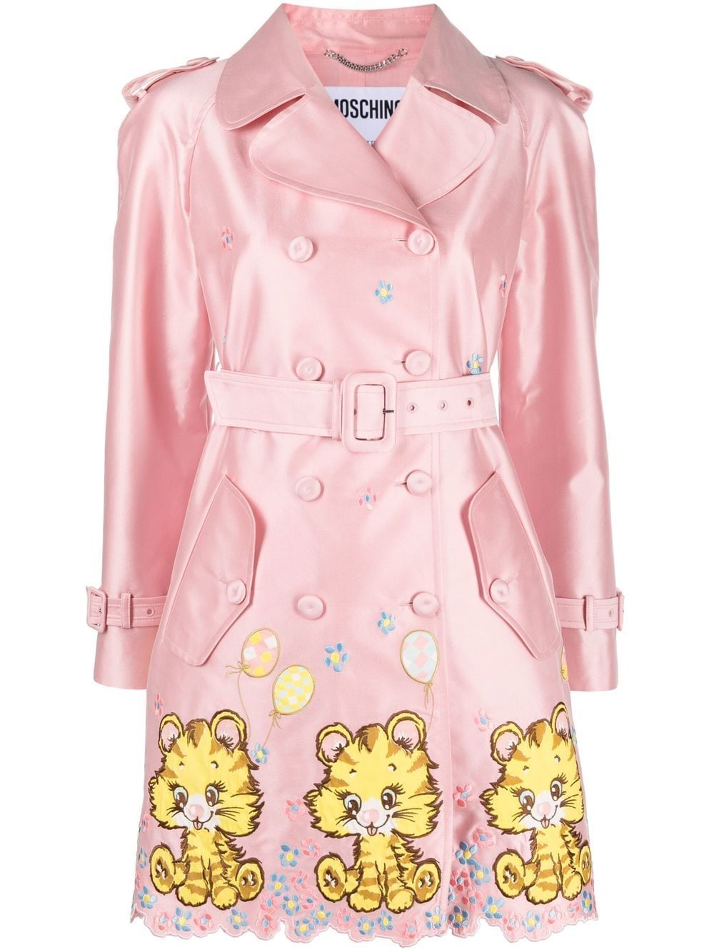 Moschino Doppelreihiger Trenchcoat - Rosa von Moschino