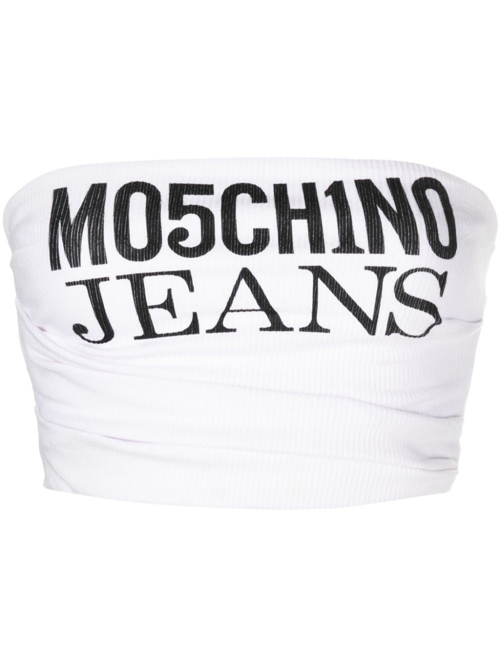 MOSCHINO JEANS Drapiertes Cropped-Top - Weiß von MOSCHINO JEANS