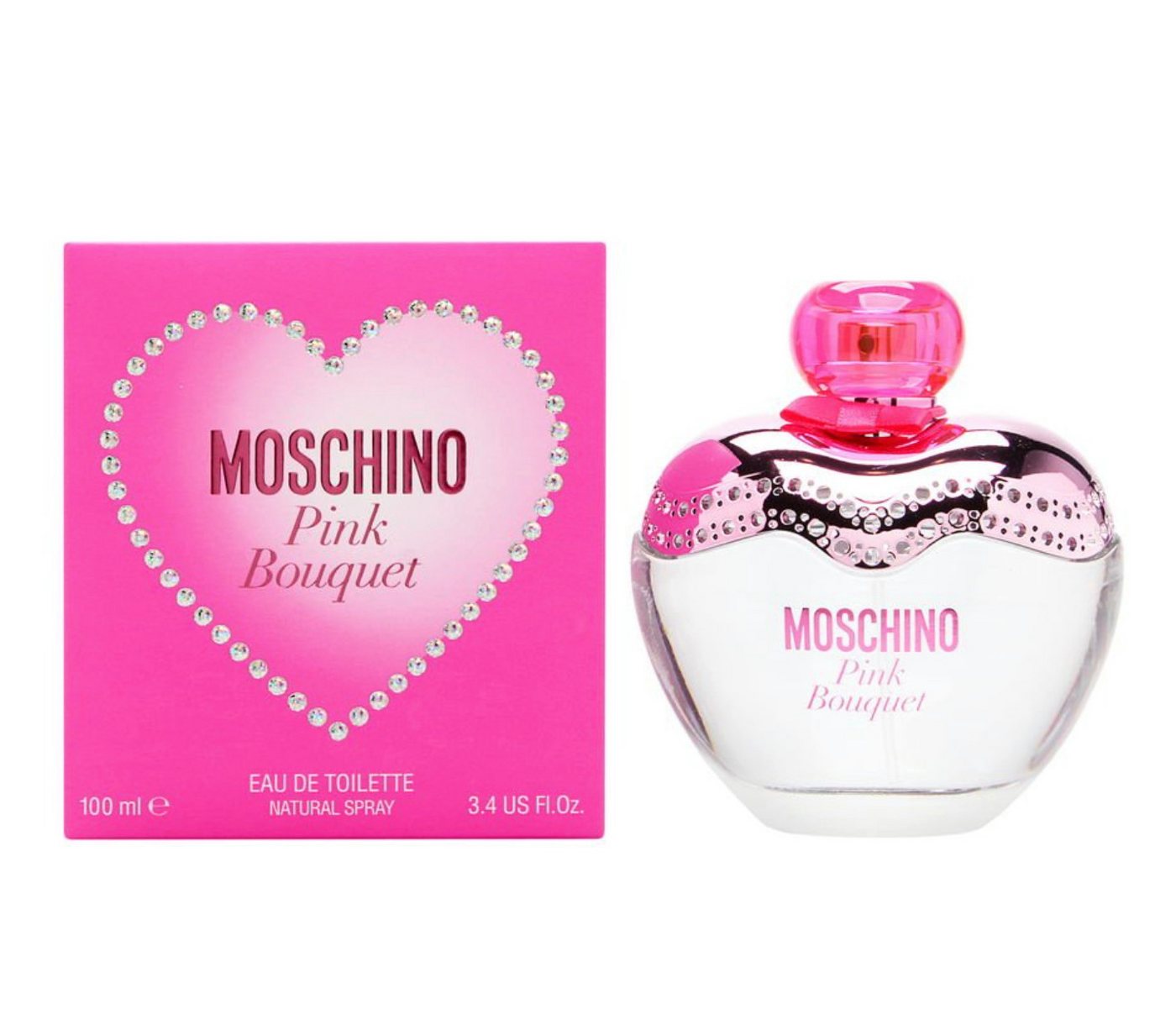 Moschino Eau de Toilette Pink Bouquet Parfum Spray Edt Versiegelt 100 ML, jugendliche Unbeschwertheit, Romantik und Lebensfreude von Moschino