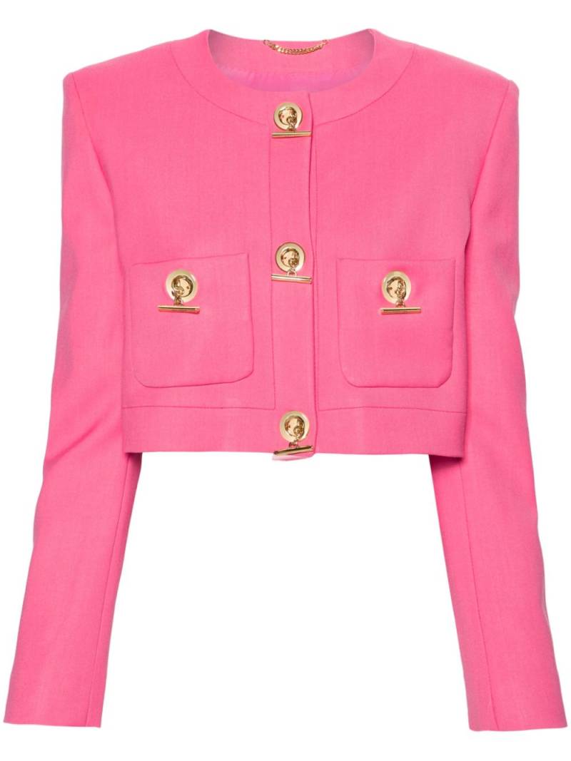 Moschino Einreihiger Cropped-Blazer - Rosa von Moschino