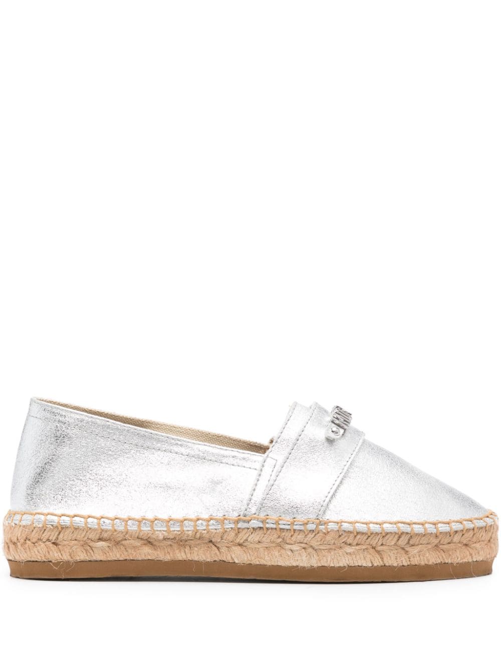 Moschino Espadrilles mit Logo - Silber von Moschino