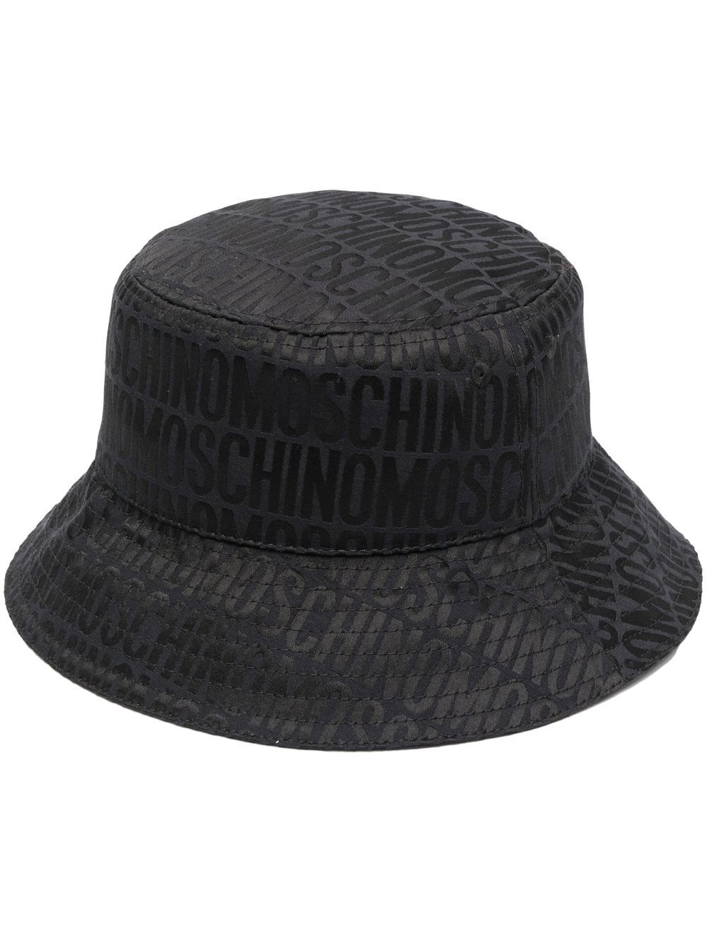 Moschino Fischerhut mit Logo-Print - Schwarz von Moschino