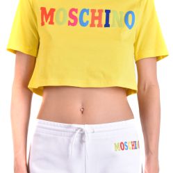 Moschino Gelbes Baumwoll-t-shirt - Damen Casual Mode von Moschino