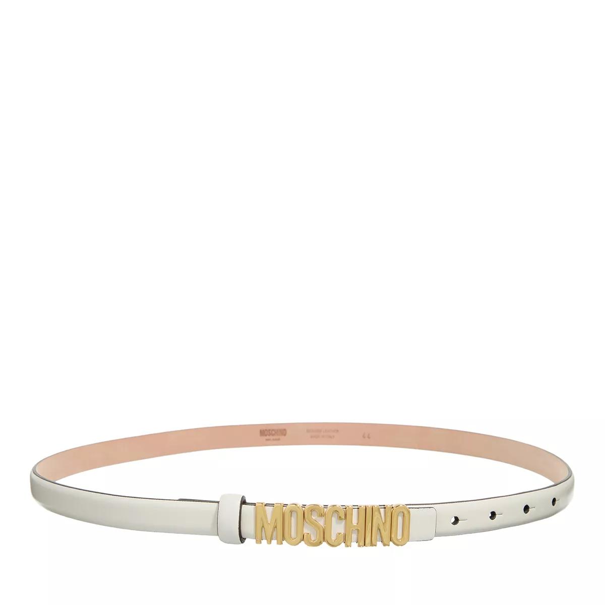 Moschino Gürtel - Belt - Gr. 90 - in Weiß - für Damen von Moschino