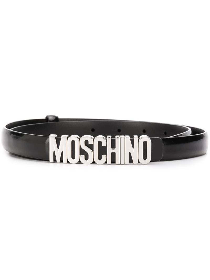 Moschino Gürtel mit Logo-Schnalle - Schwarz von Moschino