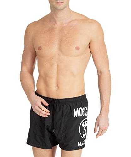 Moschino Herren Badeshorts Double question Mark Black M von Moschino