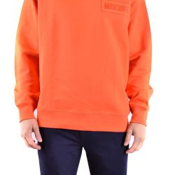 Moschino Herren Sweatshirt Baumwolle Orange A1709 von Moschino