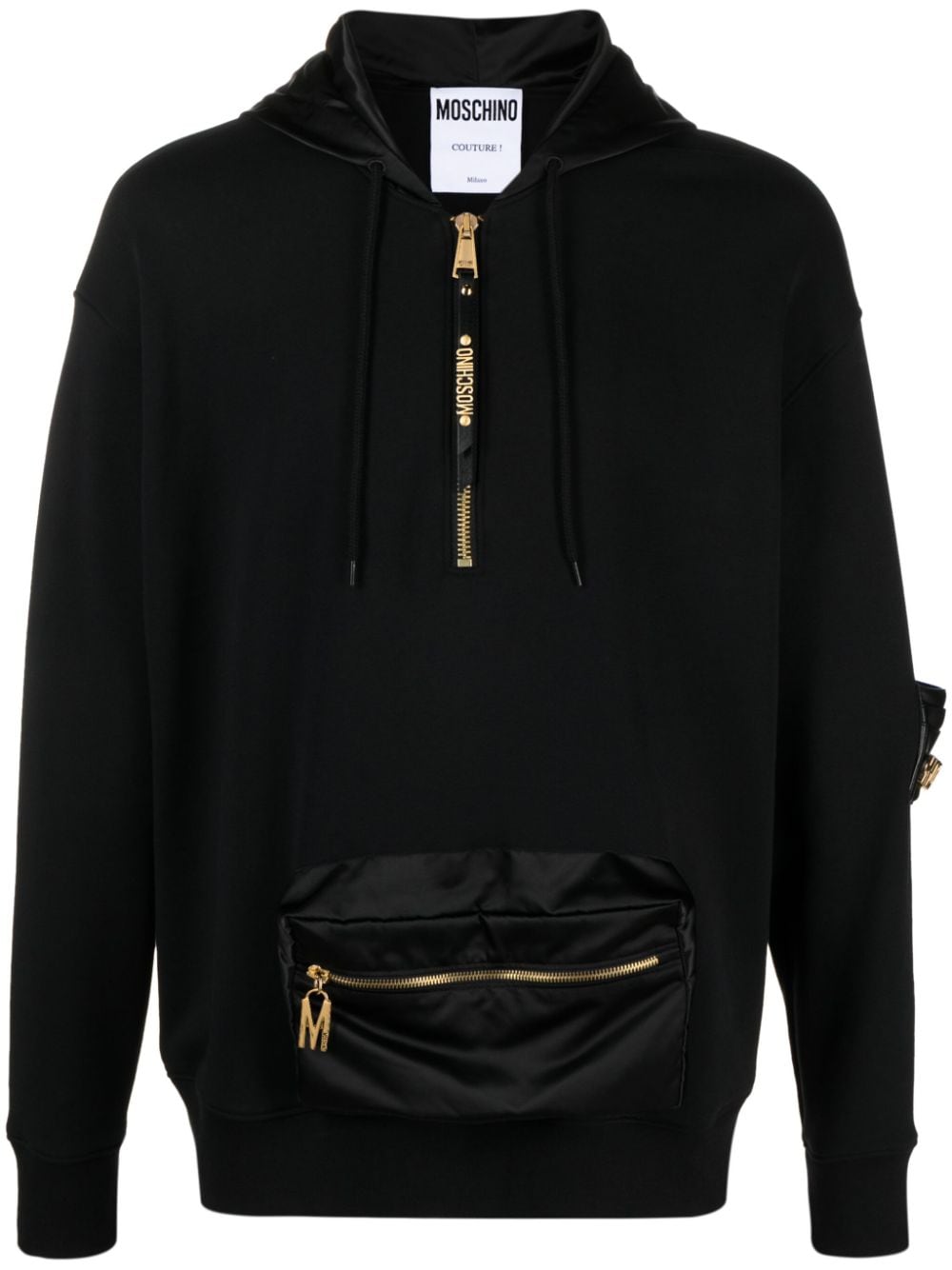 Moschino Hoodie mit Logo-Schild - Schwarz von Moschino