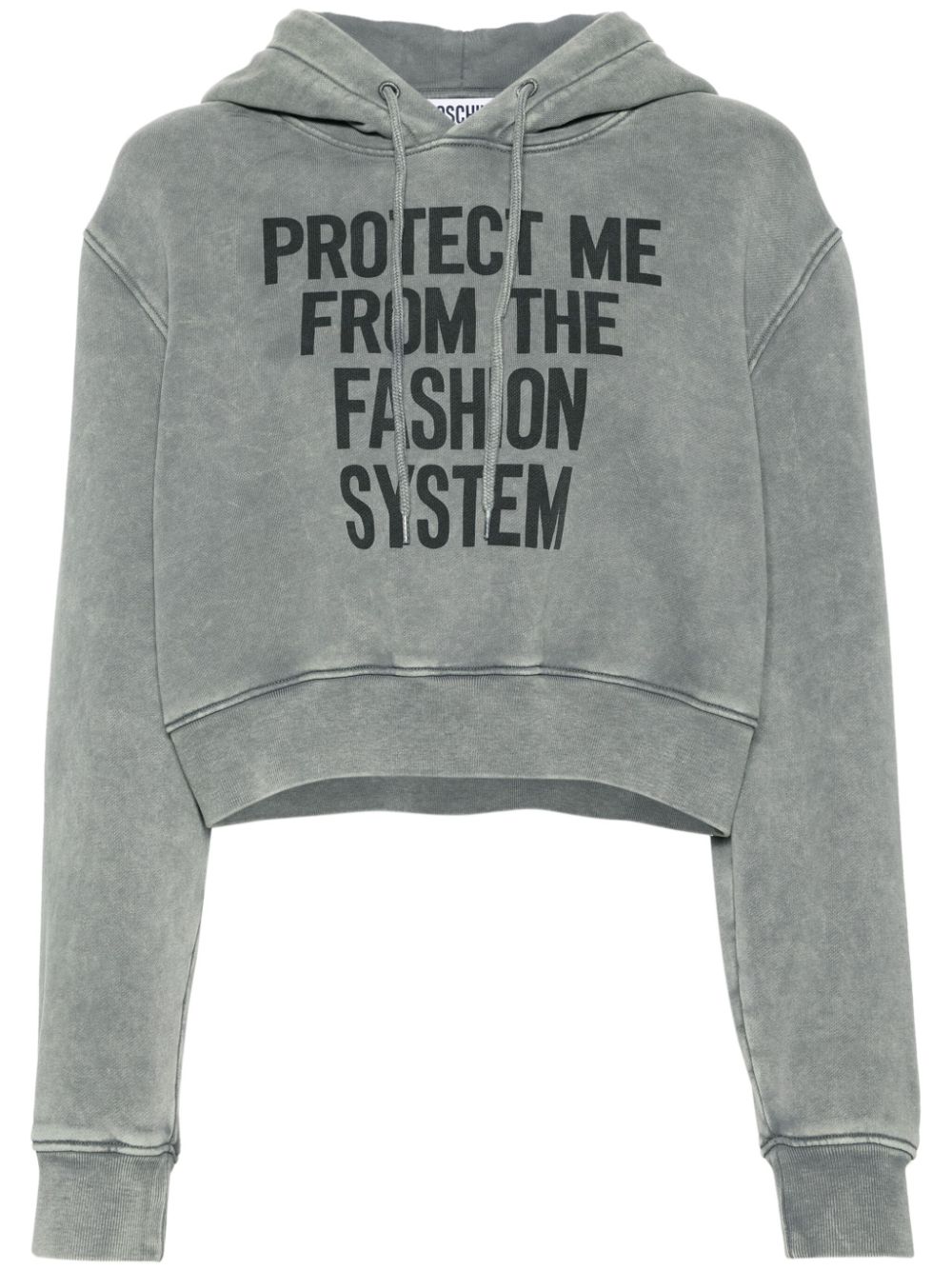 Moschino Hoodie mit Slogan-Print - Grau von Moschino