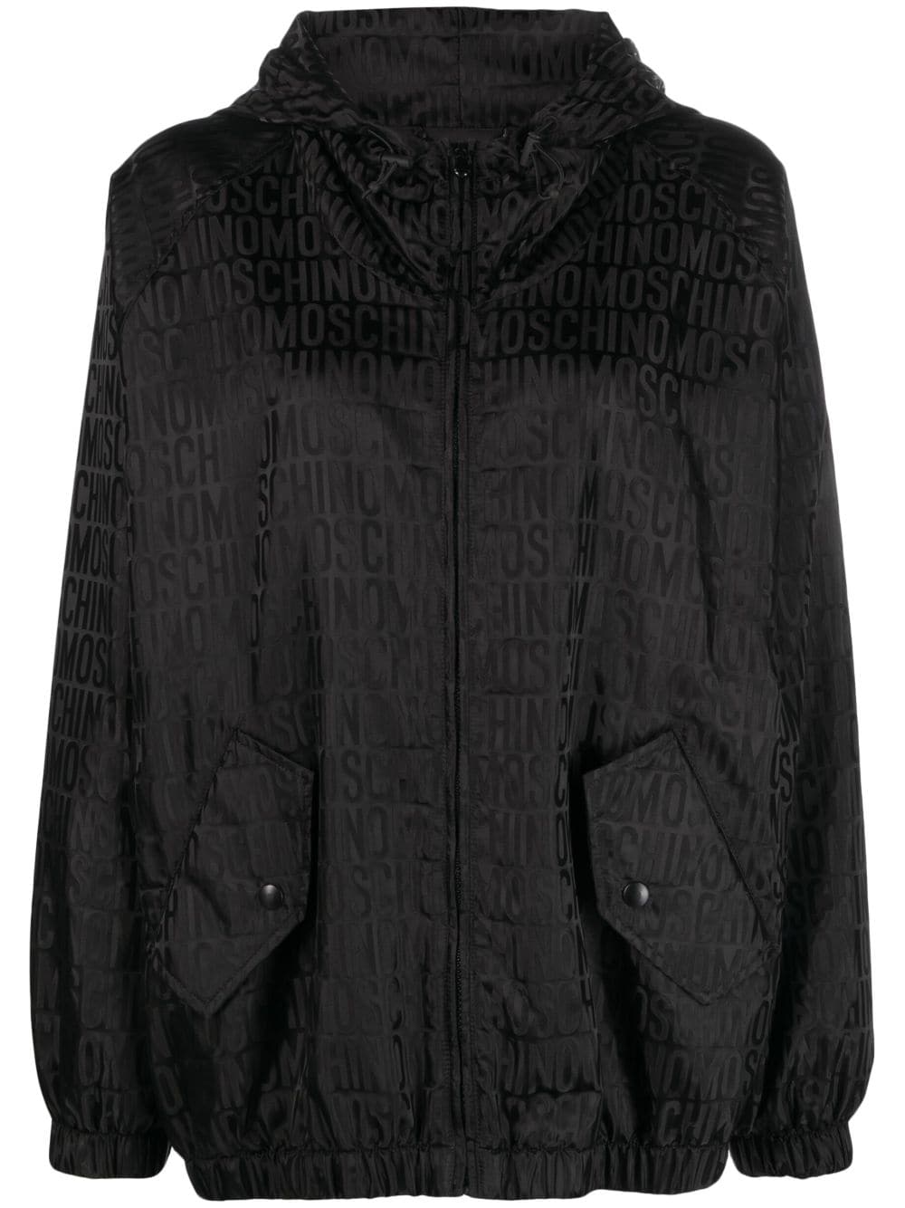 Moschino Kapuzenjacke mit Logo-Print - Schwarz von Moschino